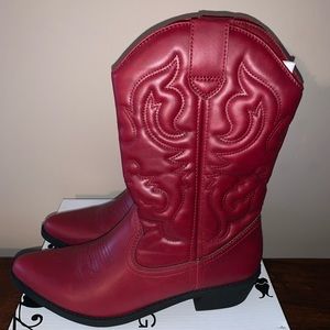 Red short cowboy boots
